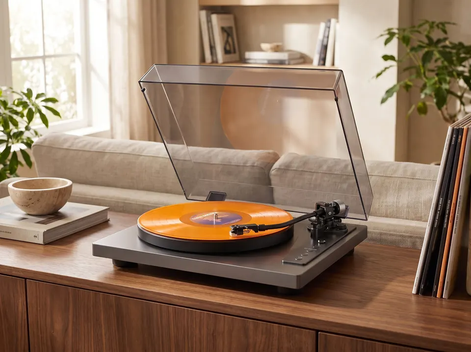 YE-TT2608 Automatic Record Player, in a room